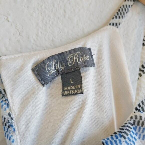 Lily Rose Maxi Dress Halter Boho Sz L - Picture 7 of 11